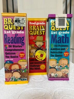 Brain Quest Kids Learning Decks - 1st Grade Reading & Math, 2nd Grade